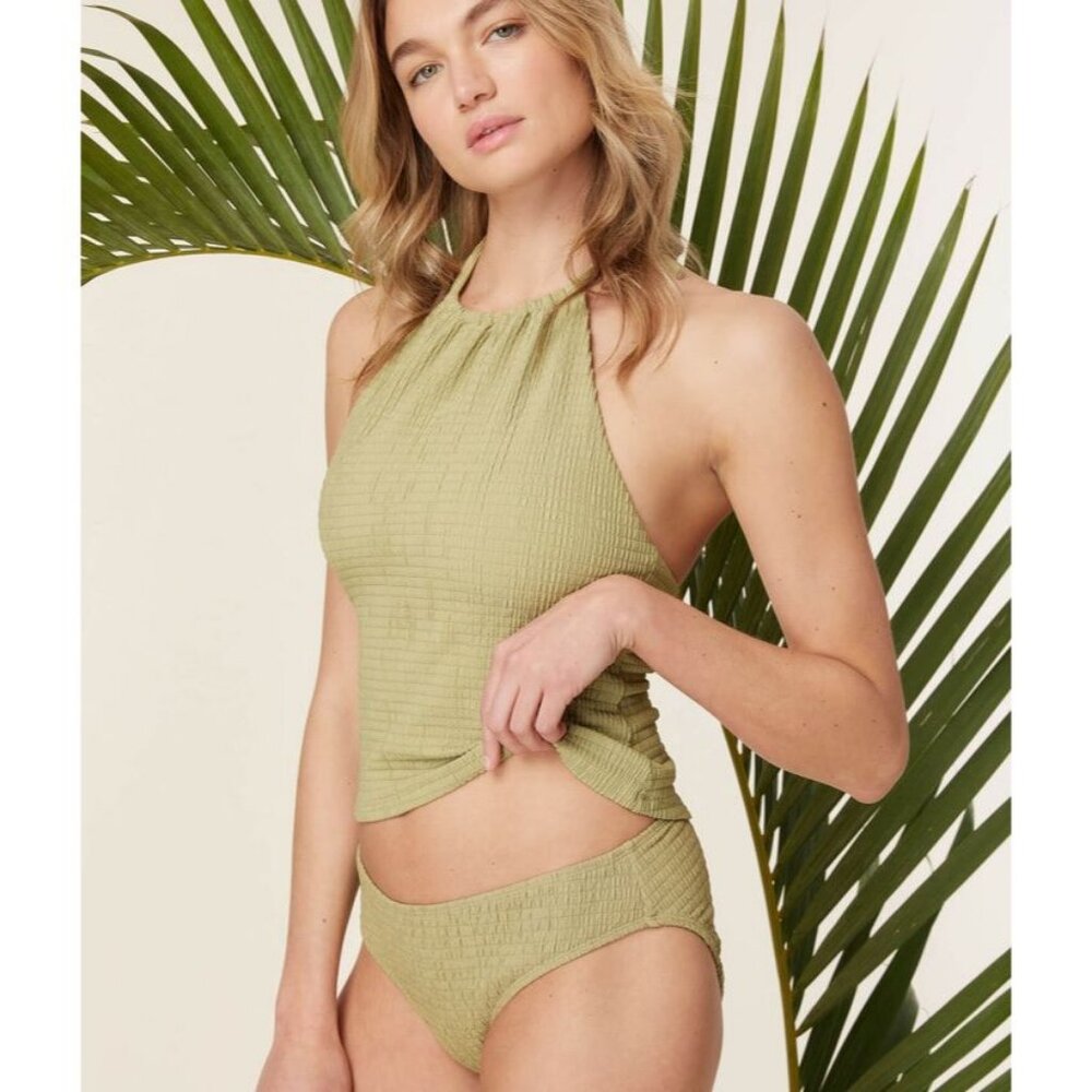 Andie Swim NWT The Baja Top Halter Tankini in Sage size XS
